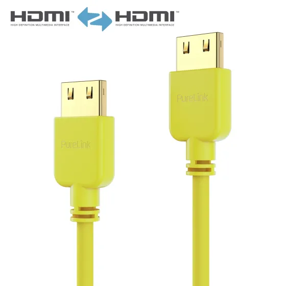 Purelink PI0504-010 Câble HDMI SuperThin 1 m, jaune