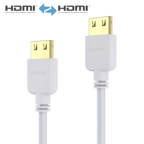 Purelink PI0501-010 Câble HDMI SuperThin 1 m, blanc