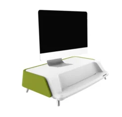 Réhausseur de bureau celexon PRO ME1730 pour écran de 17"-30" - vert (avec système de nettoyage UV-C)