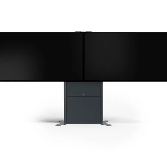SMS New Presence Floor VC - Pied réglable en hauteur par moteur avec support pour caméra - max. 2x65" | max. VESA 800x400 | charge admissible 120kg | gris foncé