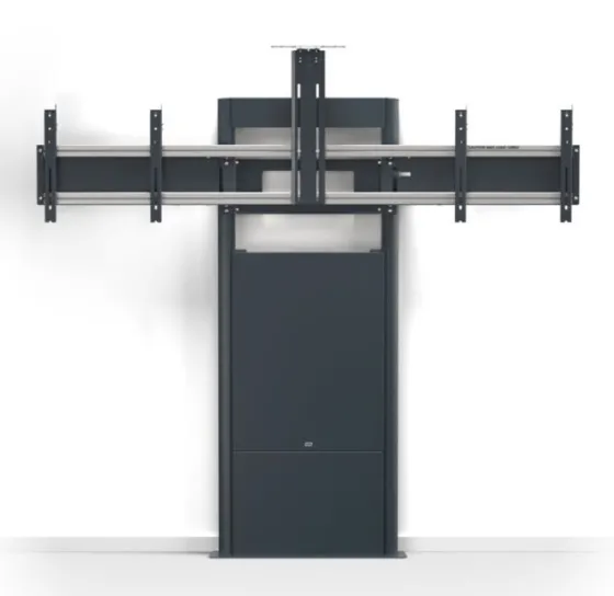 SMS New Presence Wall/Floor VC - Support mural fixe au sol avec support pour caméra - max 2x65" | max.VESA 800x400 | charge admissible 120kg | gris foncé