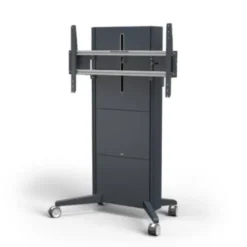SMS Presence Mobile - Chariot à hauteur réglable par moteur - Mise à jour 2021 - jusqu'à 84" | max. VESA 1000x600 | Charge max. 150kg | gris foncé