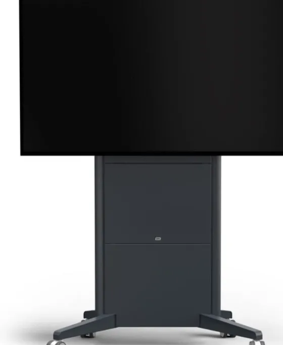 SMS Presence Mobile - Chariot à hauteur réglable par moteur - Mise à jour 2021 - jusqu'à 98" | max. VESA 600x400 | Charge max. 150kg | gris foncé