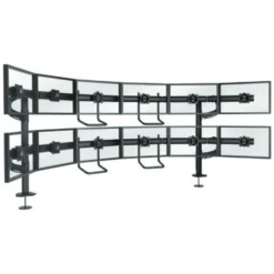 Support de bureau Chief KONTOUR K4G620B pour 6x2 écrans de 19"-24"- noir (réglable en profondeur et inclinable)