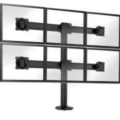Support de bureau Chief KONTOUR K3 pour 3x2 écrans de 27"-30" - noir (inclinable)