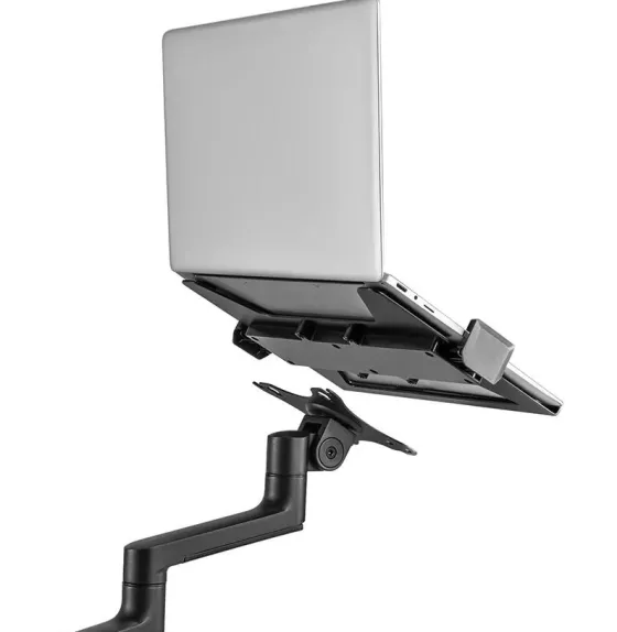 Support de bureau Neomounts DS20-425BL1 pour ordinateur portable de 11,6"-17,3"- noir (inclinable, rotatif et pivotant)