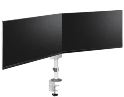 Support de bureau Neomounts DS60-425WH2 pour 2 écrans 27" - blanc (inclinable, rotatif et pivotant)