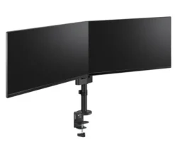 Support de bureau Neomounts DS60-425BL2 pour 2 écrans de 27" - noir (inclinable, rotatif et pivotant)