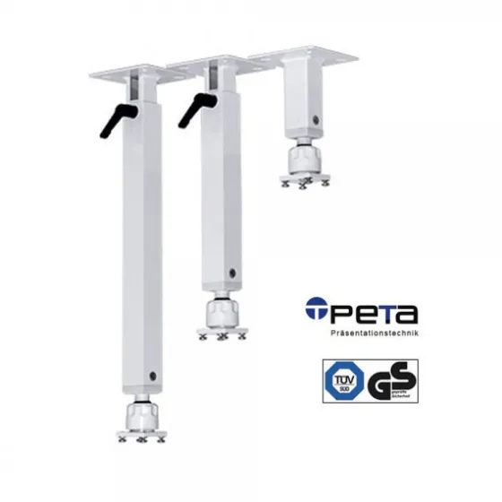 Support de plafond PeTa NG avec levier de serrage, longueur variable 70-130 cm