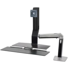 Support Ergotron WorkFit-A, LD simple avec plan de travail+.