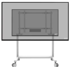 Support mobile celexon PRO Adjust-42100MW réglable en hauteur électriquement - 42"-100", blanc