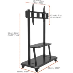 Support mobile/fixe celexon PRO Adjust-55120MP réglable en hauteur manuellement - 55’’-120’’
