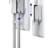 Support mobile PeTa Flip Lift réglable en hauteur manuellement, pour le Samsung Flip WM55H/R + WM65R, blanc
