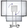 Support mobile PeTa Flip Stand pour Samsung Flip WM55H/R + WM65R et écrans - 55"-65", blanc (inclinable 10° et pivotant 90°)
