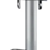 Support mobile TV VCM "Bilano" argent, verre noir, roulettes incluses