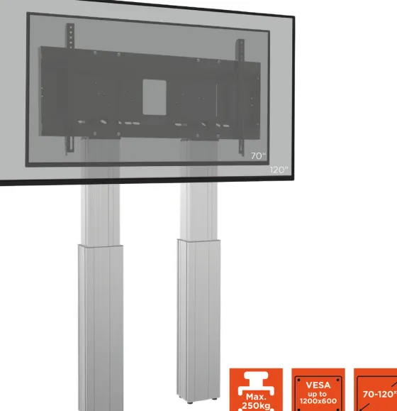 Support mural celexon Expert Adjust-70120WS réglable en hauteur électriquement - 70"-120"