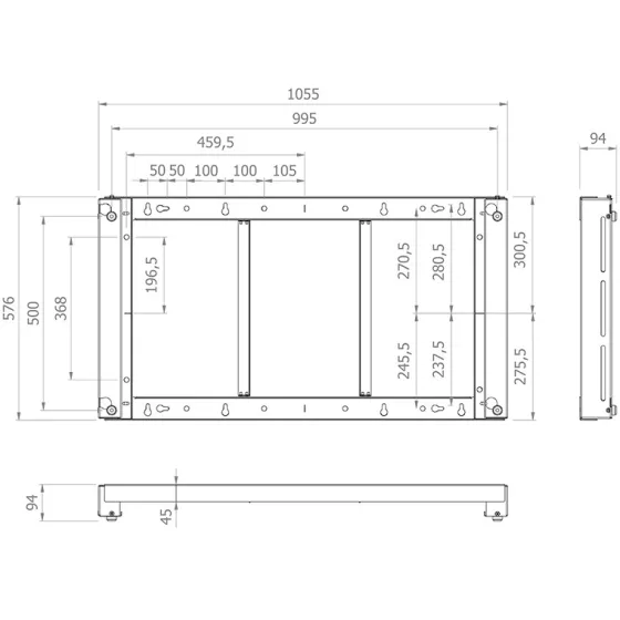 Support mural extérieur Hagor WH OH 46 pour écrans Samsung de la série OH 46