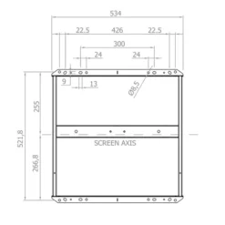 Support mural TV/Display super plat Hagor VWH-1-Slim pour mur vidéo- 42