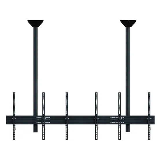 Support plafond Hagor comPROnents® Menuboard pour 3 Displays - 46"-65" (Portrait, inclinable)
