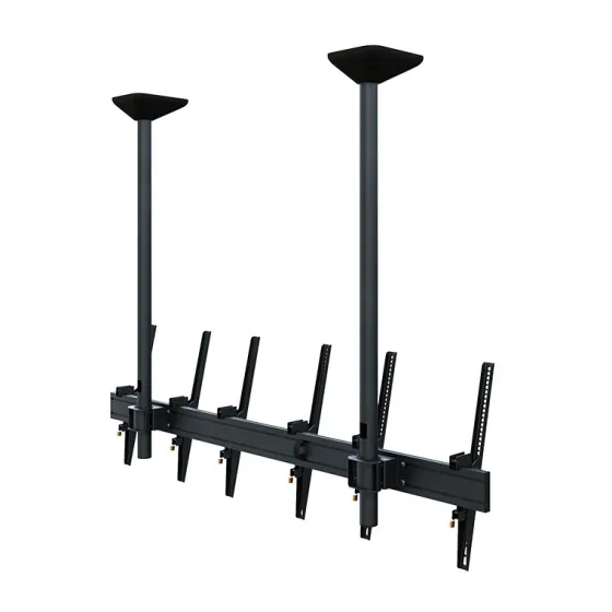 Support plafond Hagor comPROnents® Menuboard pour 3 Displays - 46"-65" (Portrait, inclinable)