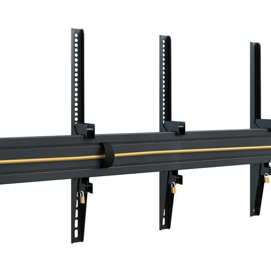 Support plafond Hagor comPROnents® Menuboard pour 3 Displays - 46"-65" (Portrait, inclinable)