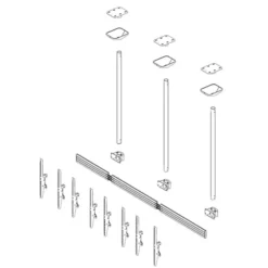 Support plafond Hagor comPROnents® Menuboard pour 4 Displays - 46