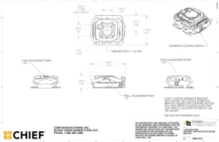 Support plafond universel Chief RSMAUW, blanc