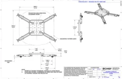 Support pour plafond suspendu Chief SYSAUW