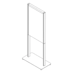 Support sur pied Hagor pour Samsung OM55N-D à double face