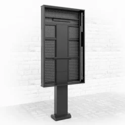 Support sur pied Hagor ScreenOut® OH 75 - Stèle d'extérieur pour Samsung série OH 75 - Portrait