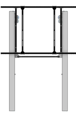 Système de pylône SMF Solutions PBW-DUL-D23-B86 pour écrans 86" sol/mur, réglable, 2300 mm