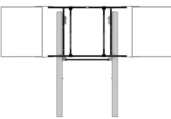 Système de pylônes SMF Solutions PBW-DUL-F-D29-B86 pour 86" avec les ailes latérales du tableau incluses