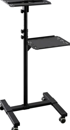 Table mobile de présentation celexon PT3020 pour vidéoprojecteur, à 2 plateaux - Noir