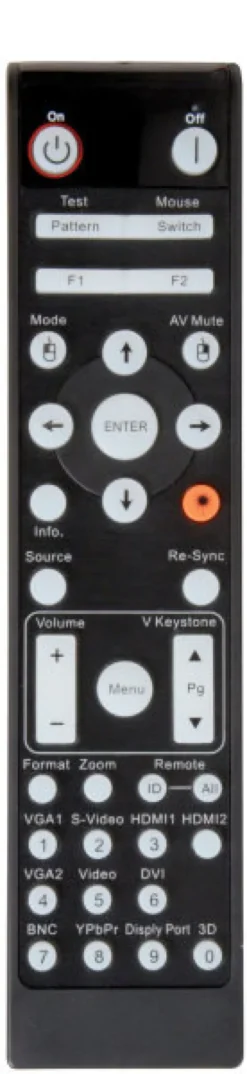 Télécommande de rechange pour Optoma DH1017 / X600