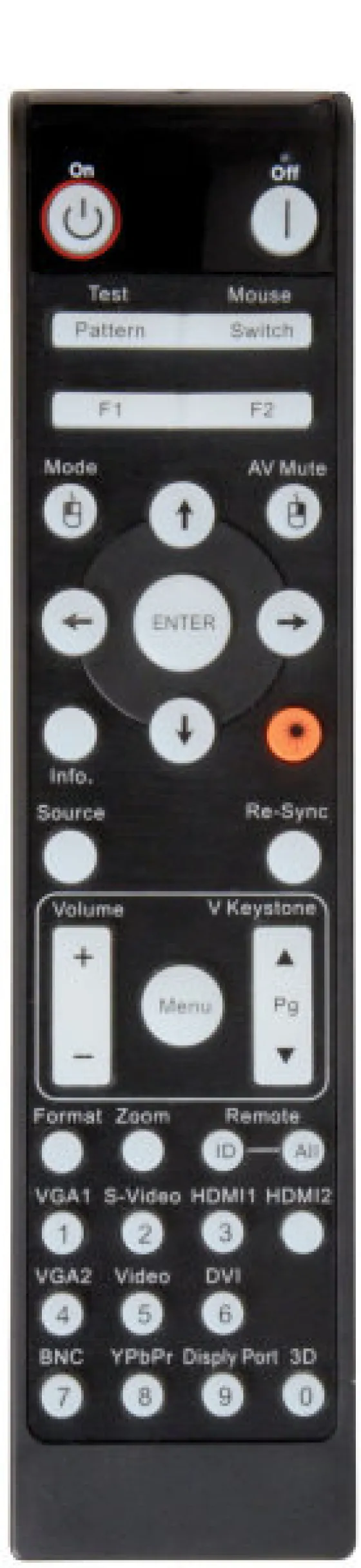 Télécommande de rechange pour Optoma DH1017 / X600