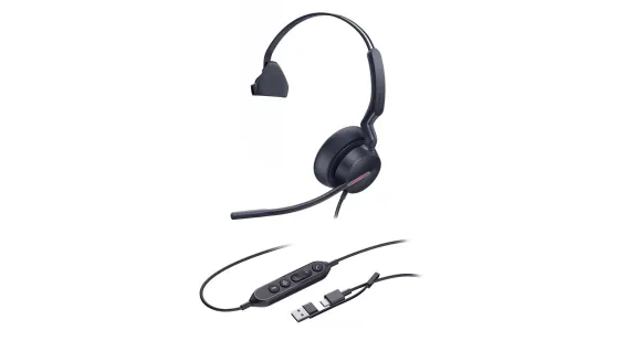Yealink UH46 Casque filaire mono USB-C/A | Certifié pour Microsoft Teams