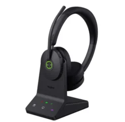 Yealink WH68 Casque sans fil double DECT et Bluetooth | Certifié Microsoft Teams | avec station de travail