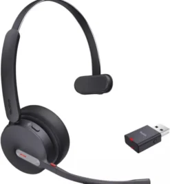 Yealink WH64 - Micro-casque mono, Hybrid DECT & Bluetooth, certifié pour Microsoft Teams