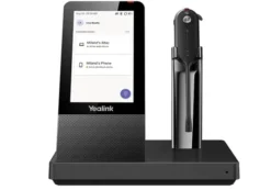Yealink WH67 - Micro-casque sans fil DECT / Bluetooth convertible dans l'oreille, standard (avec station de travail)